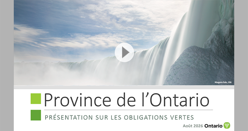 Présentation sur les obligations vertes - Août 2026